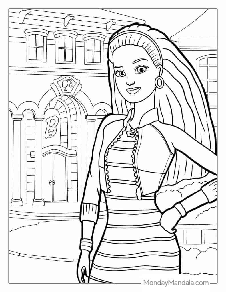 58 Barbie Coloring Pages Free PDF Printables 