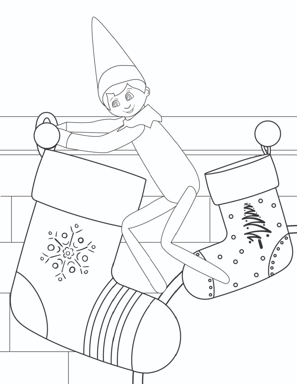 Girl Elf On The Shelf Printable Coloring Pages Girl Elf On The Shelf Printable Coloring Pages