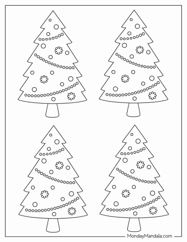 60 Christmas Tree Templates Free PDF Printables 