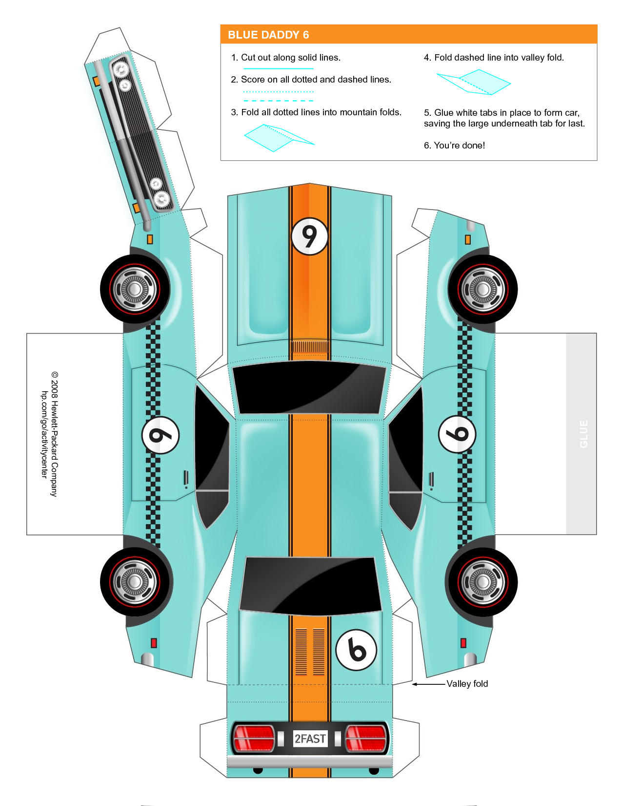 Printable Paper Car Template Printable Paper Car Template