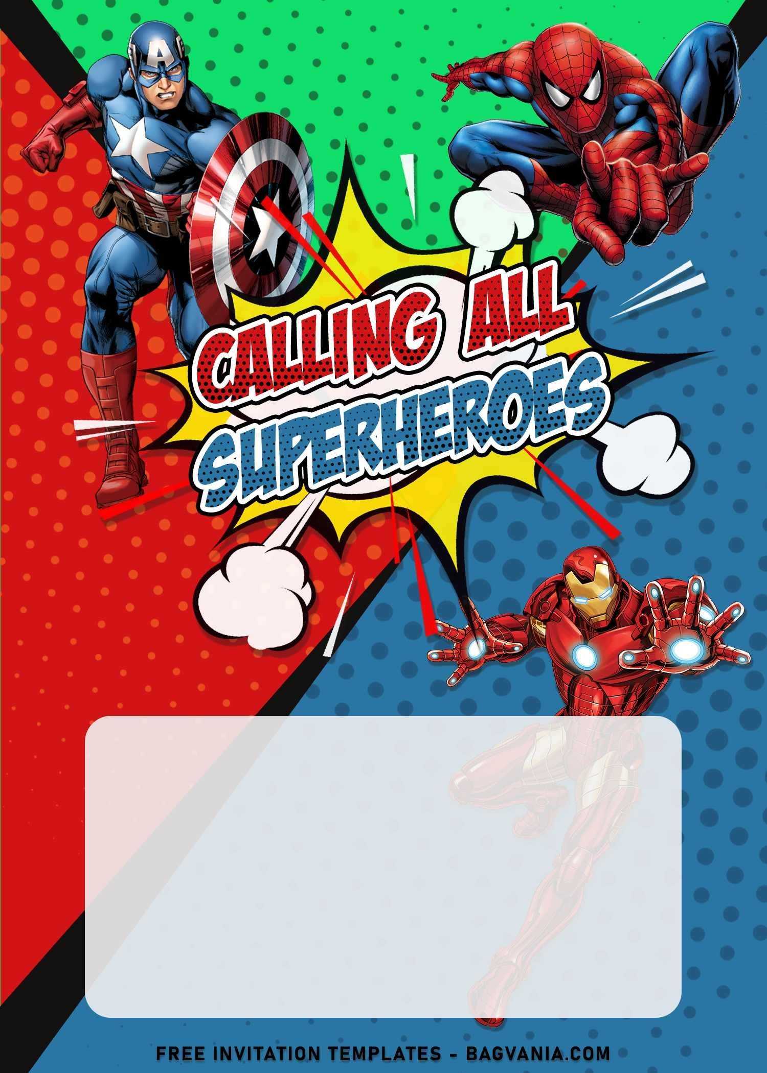 8 Awesome Avengers Comic Birthday Invitation Templates For Your Kid s Birthday Party