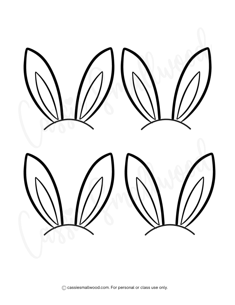 8 CUTE Bunny Ear Templates Cassie Smallwood