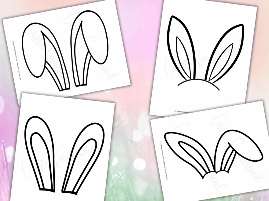 8 CUTE Bunny Ear Templates Cassie Smallwood