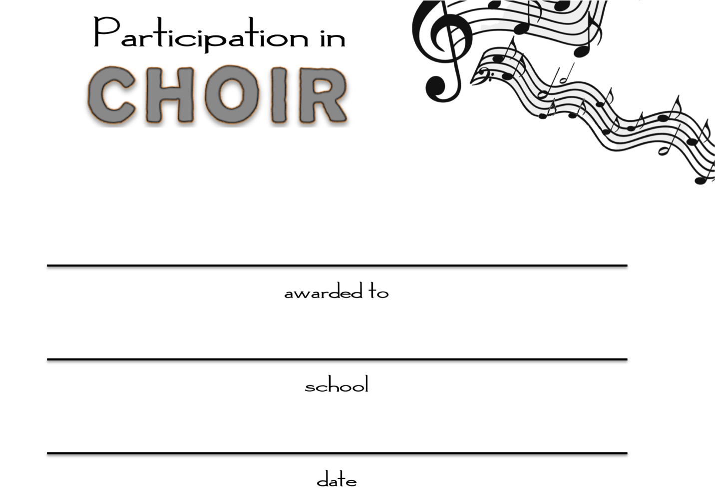 8 Free Choir Certificate Of Participation Templates PDF
