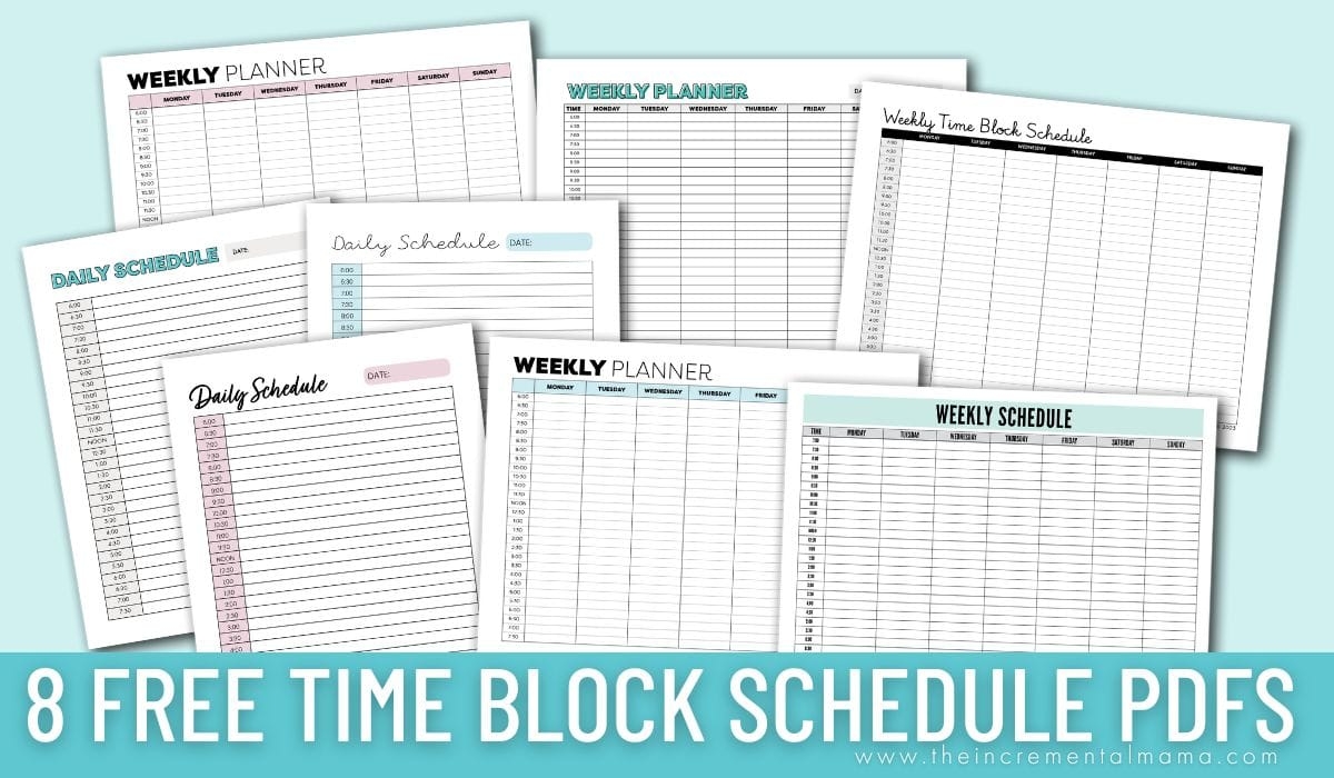 Printable Daily Block Schedule Template Printable Daily Block Schedule Template