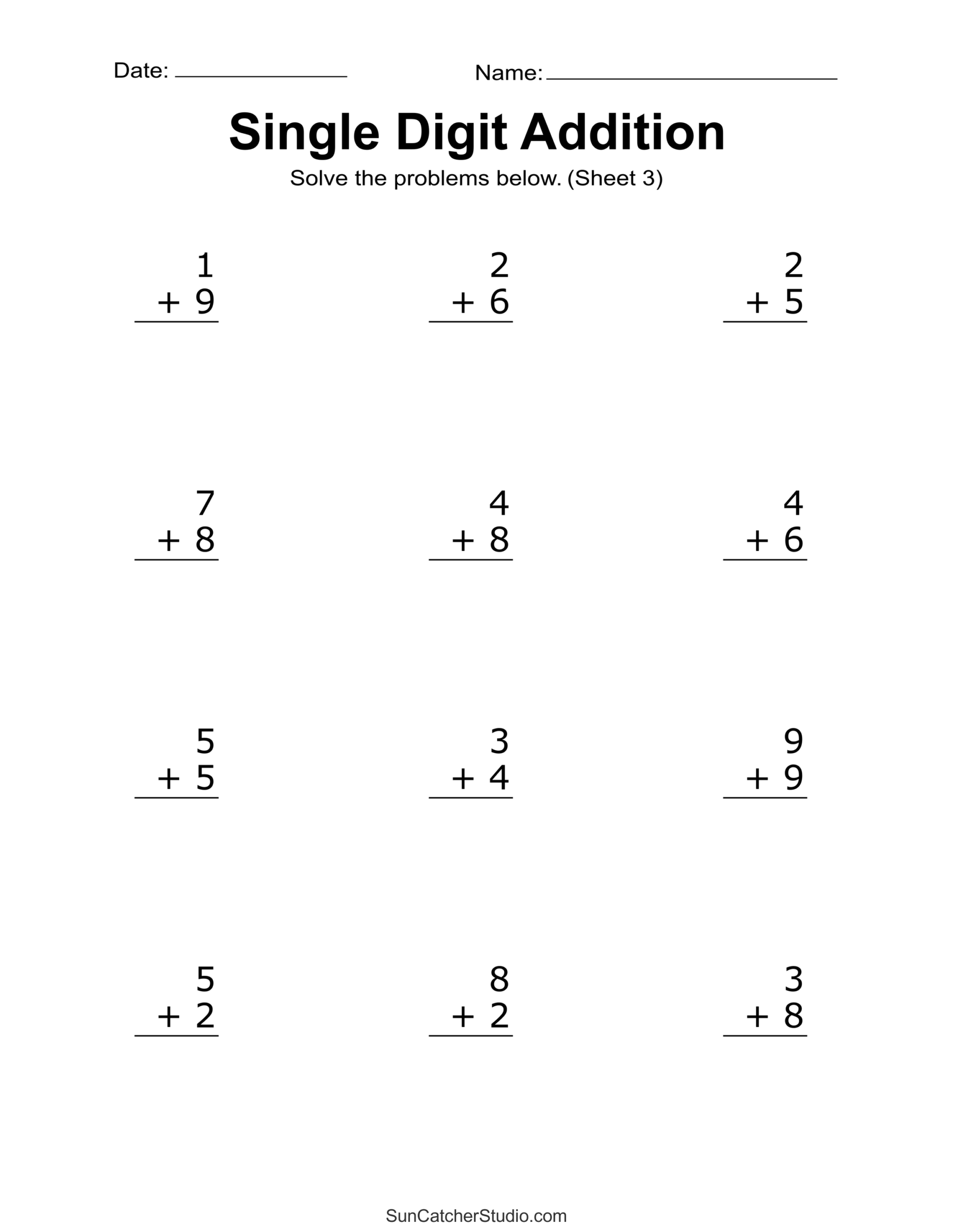 Math Worksheets Printable Free