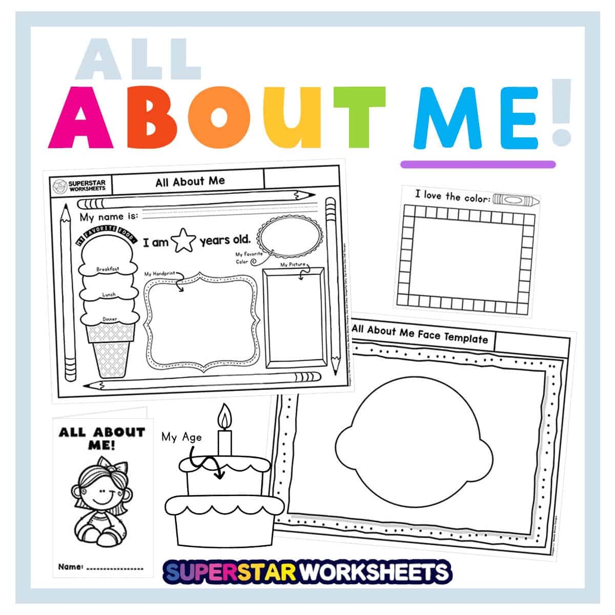 Free Printable Self Portrait Template I Am