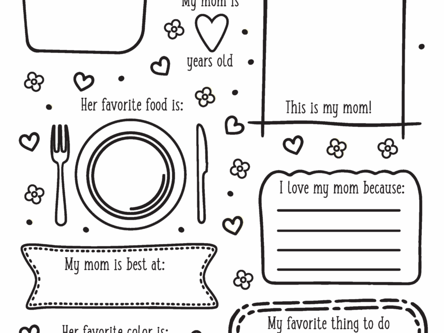All About My Mom Free PDF Printable Daydream Into Reality