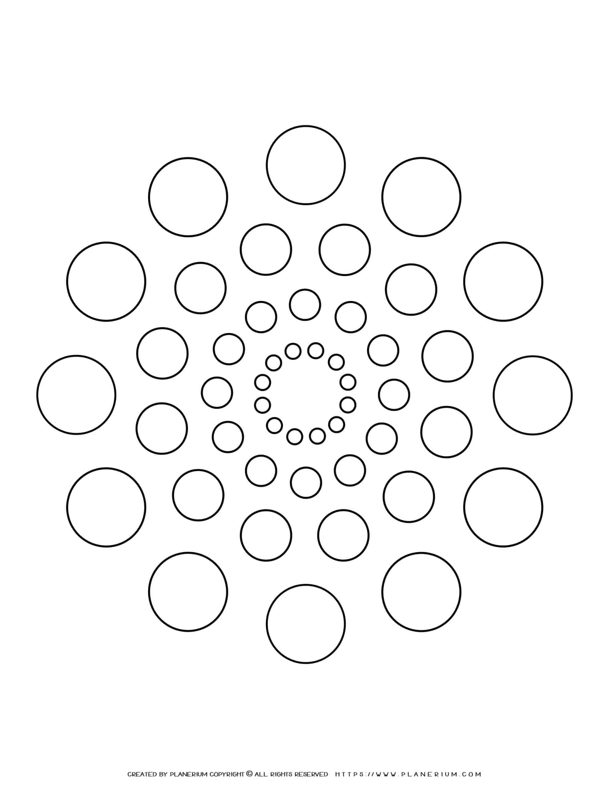 All Seasons Coloring Pages Circles Mandala Planerium