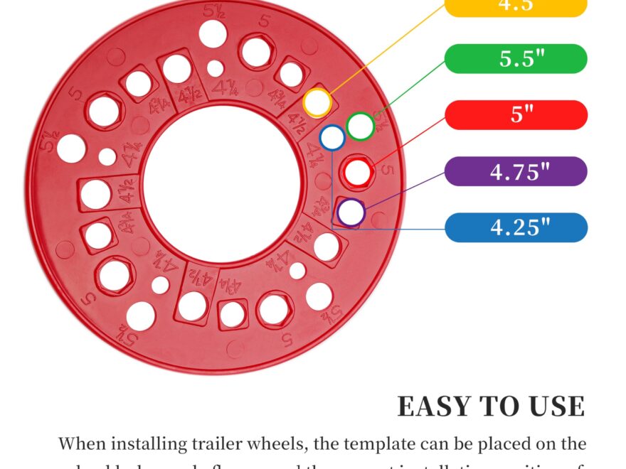 Amazon AOQIVIS Wheel Bolt Pattern Measuring Tool Trailer Axle Bolt Circle Template 5 Lug Bolt Pattern Template For Lug Bolt Pattern Measuring Red 2 Pack Automotive