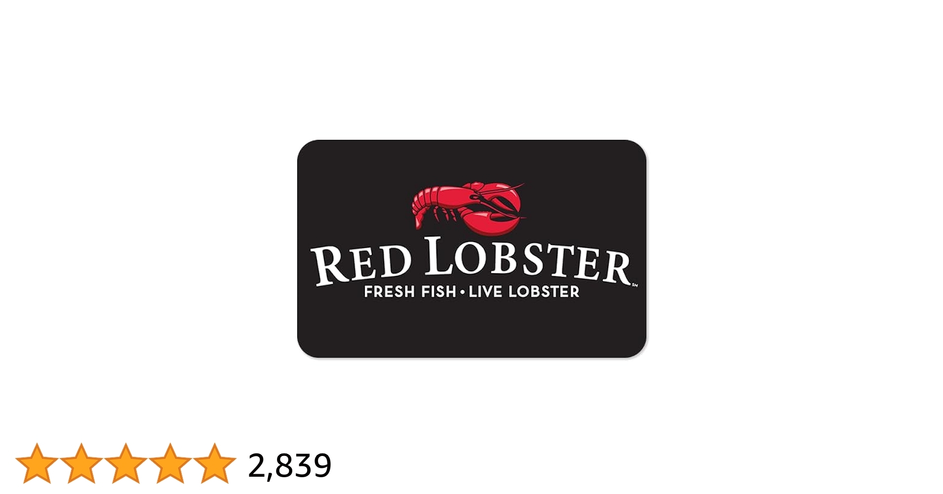 Amazon Red Lobster EGift Card Standard Gift Cards Amazon Red Lobster EGift Card Standard Gift Cards