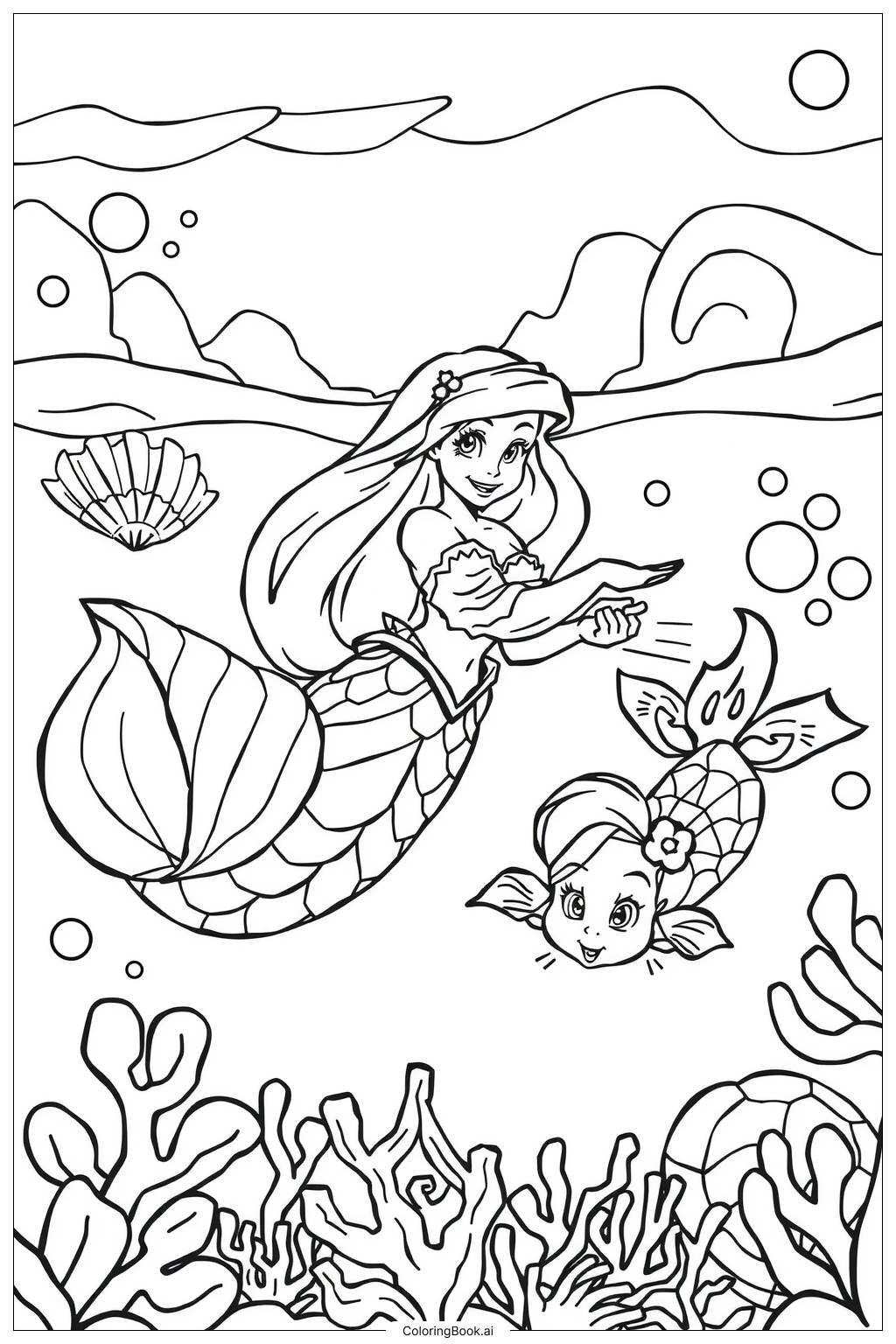 Ariel Coloring Pages Free Printable