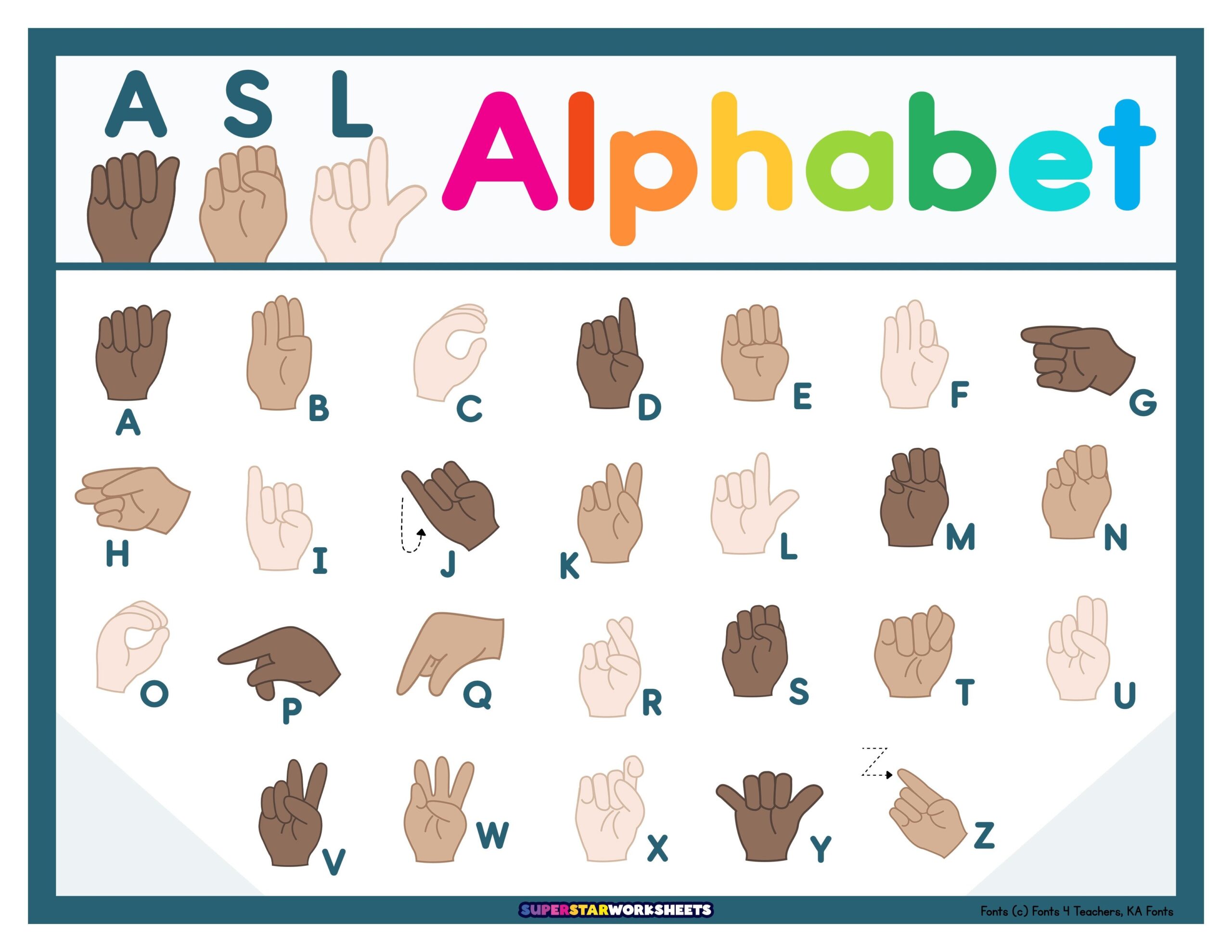 Free Asl Alphabet Printable Flash Cards