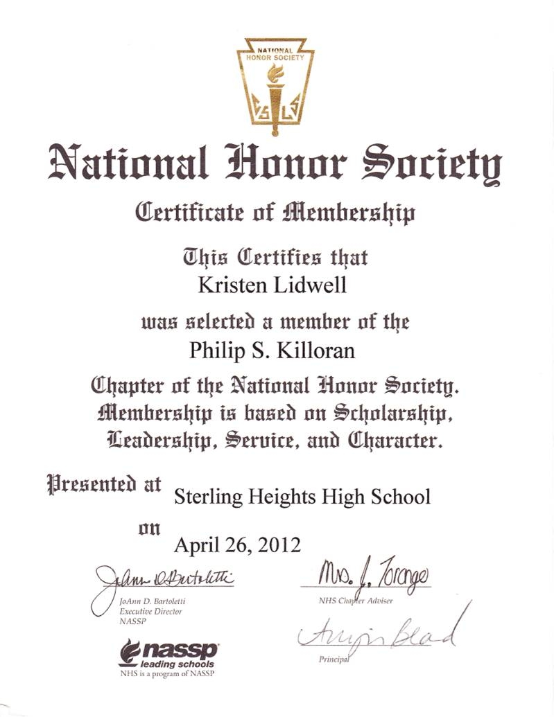 Awards Certificates Kristen Awards Certificates Kristen