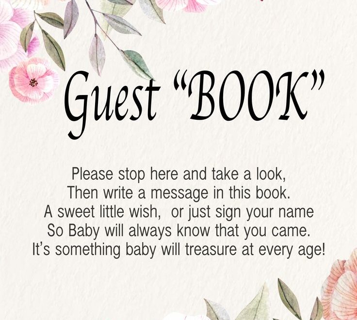 Baby Shower Guest Book Sign FREE Printable