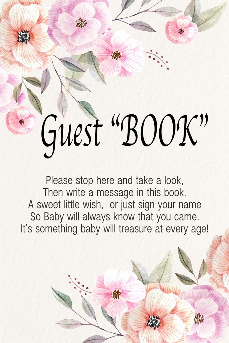 Baby Shower Guest Book Sign FREE Printable