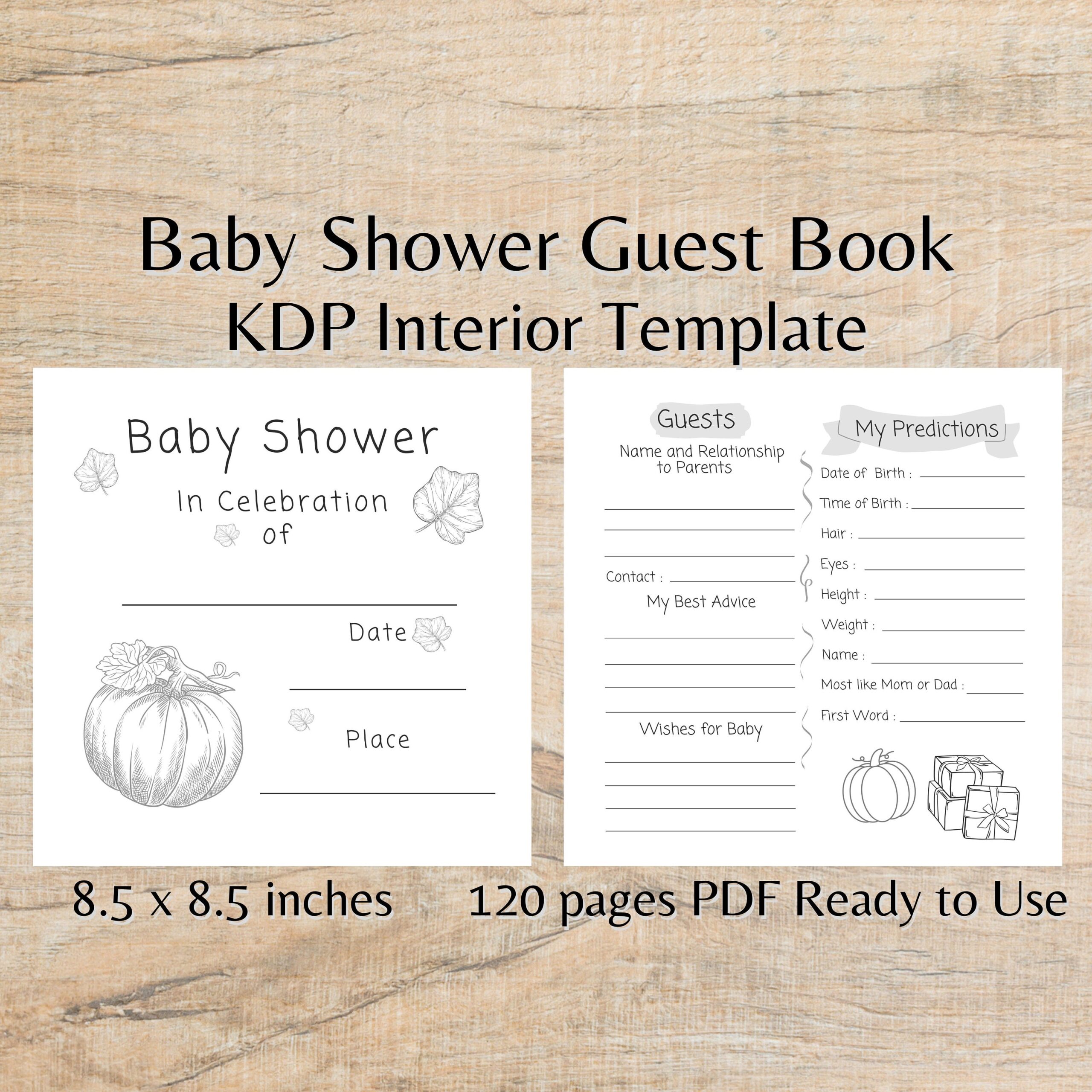 Baby Shower Guest Book Printable Free