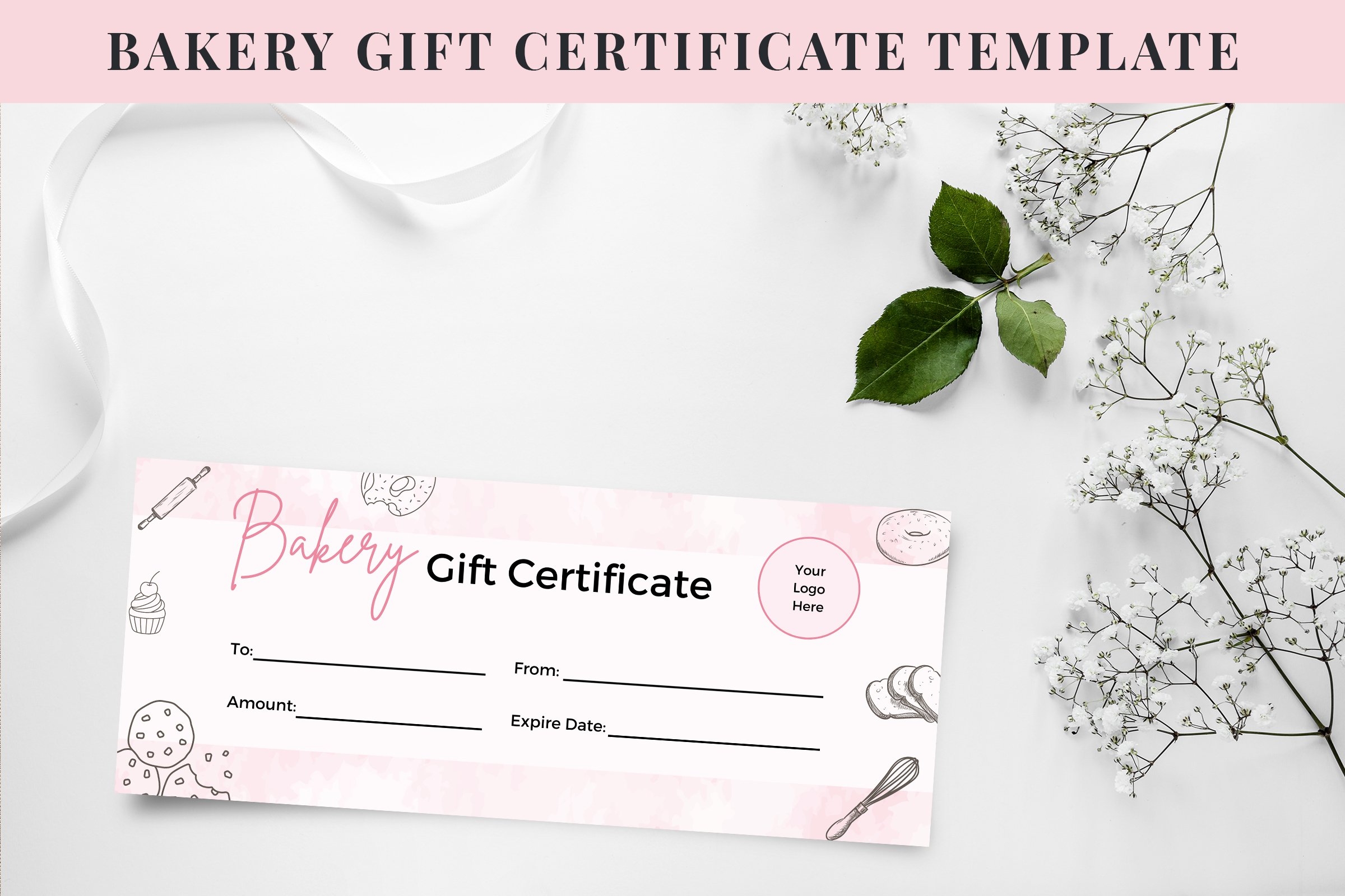 Bakery Gift Certificate Template Editable
