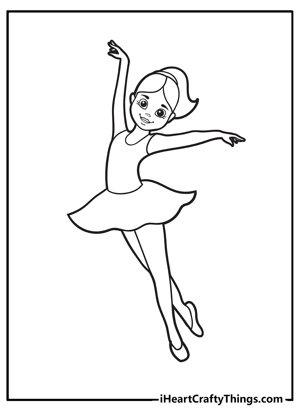 Printable Ballet Drawing To Color