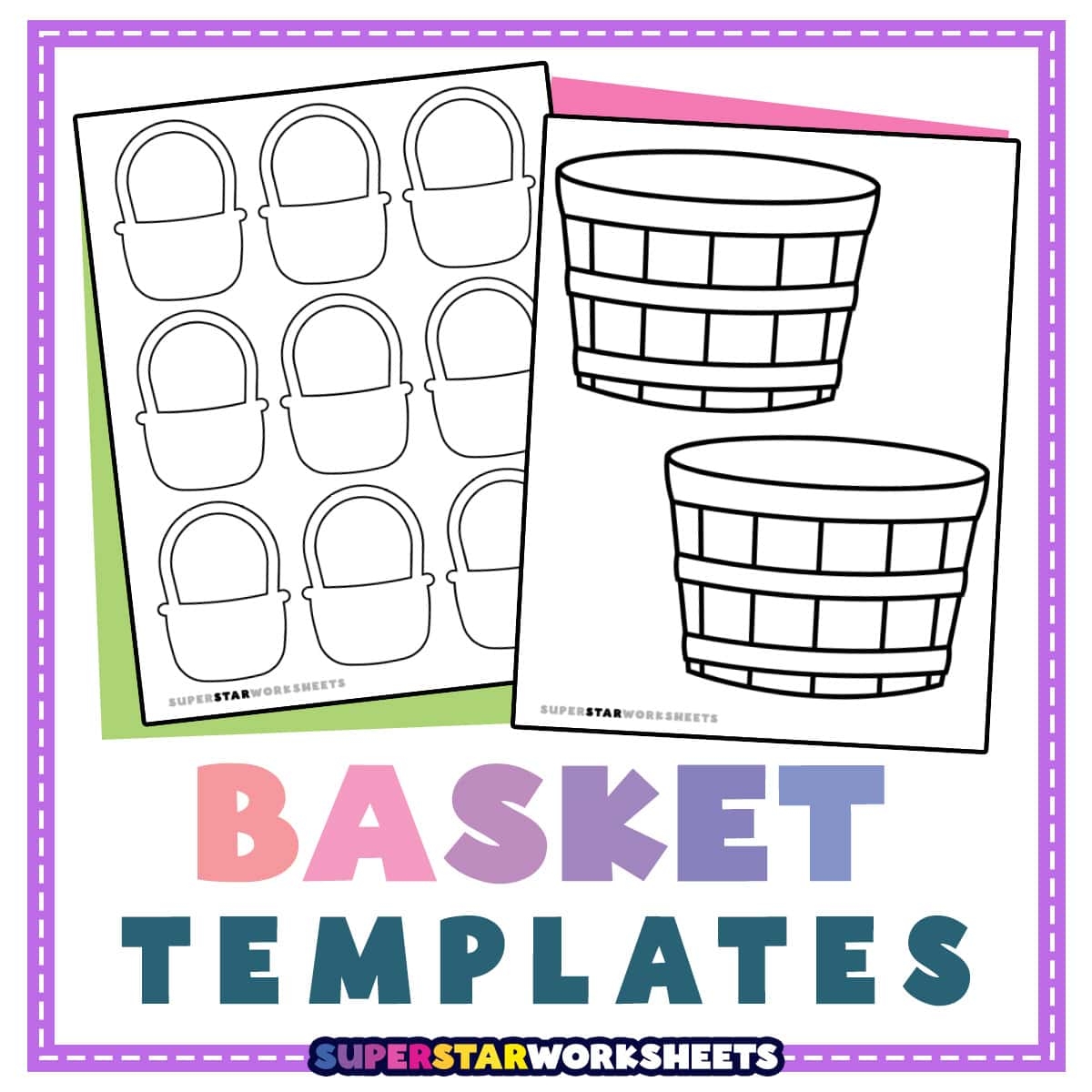 Basket Template Free Printables Superstar Worksheets Basket Template Free Printables Superstar Worksheets