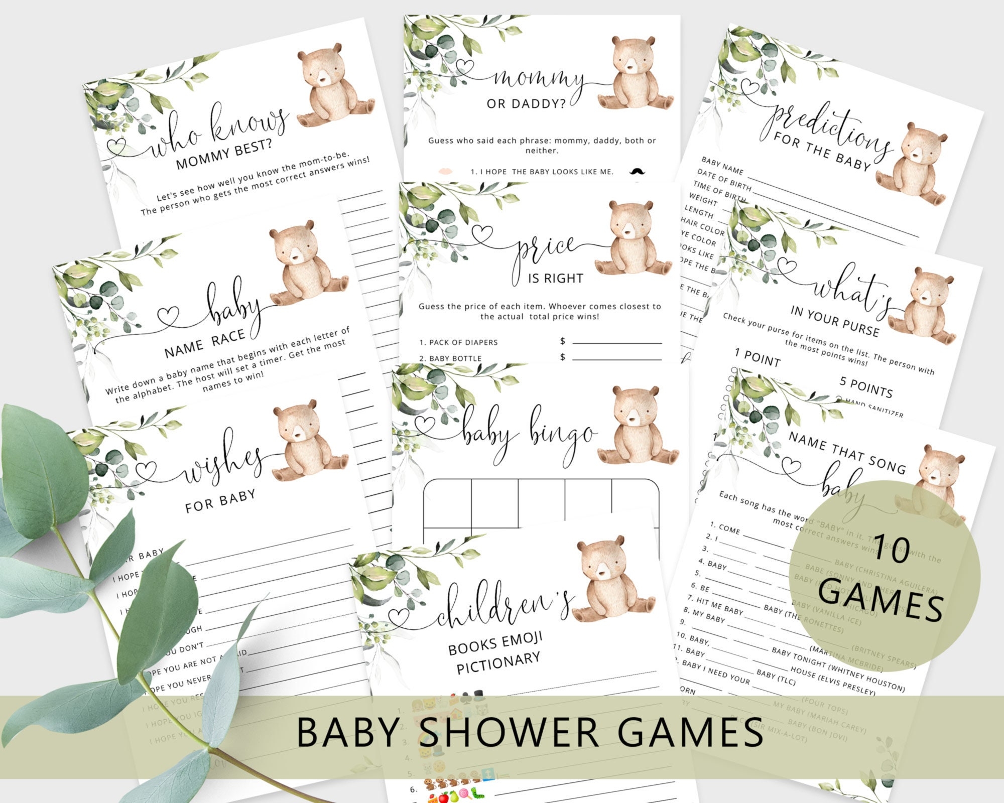 Free Printable Woodland Baby Shower Games Free Printable Woodland Baby Shower Games