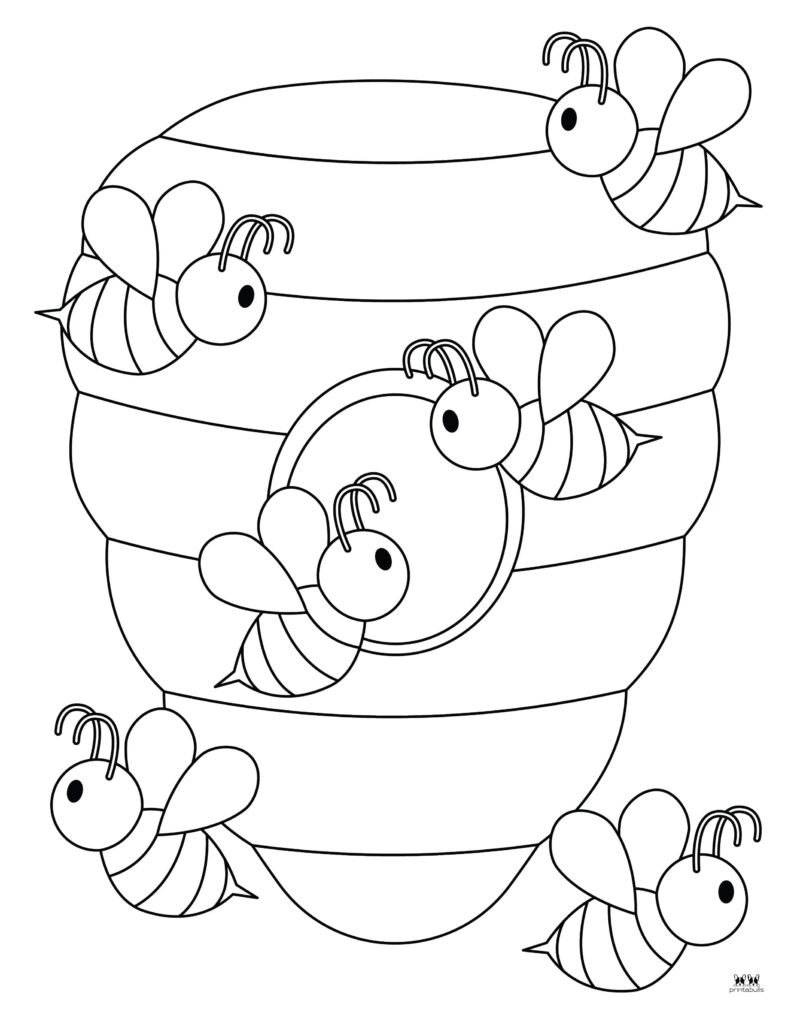 Free Printable Bee Coloring Pages
