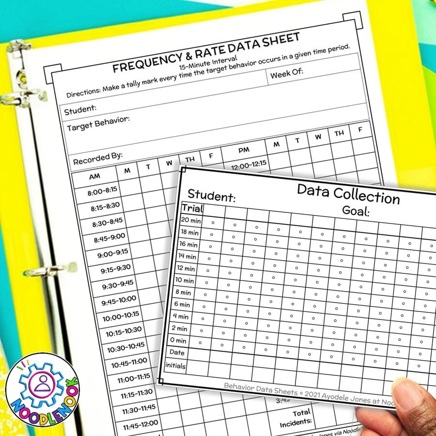 Best IEP Data Collection Sheets For Special Ed Track Goals 