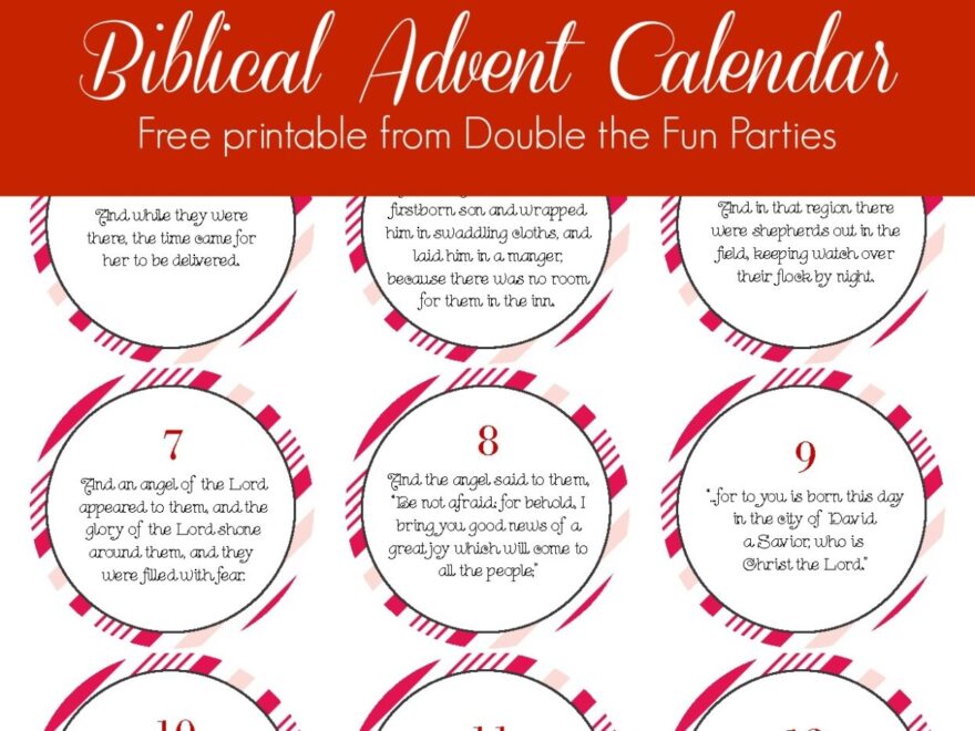 Biblical Advent Calendar Free Printable The Party Teacher