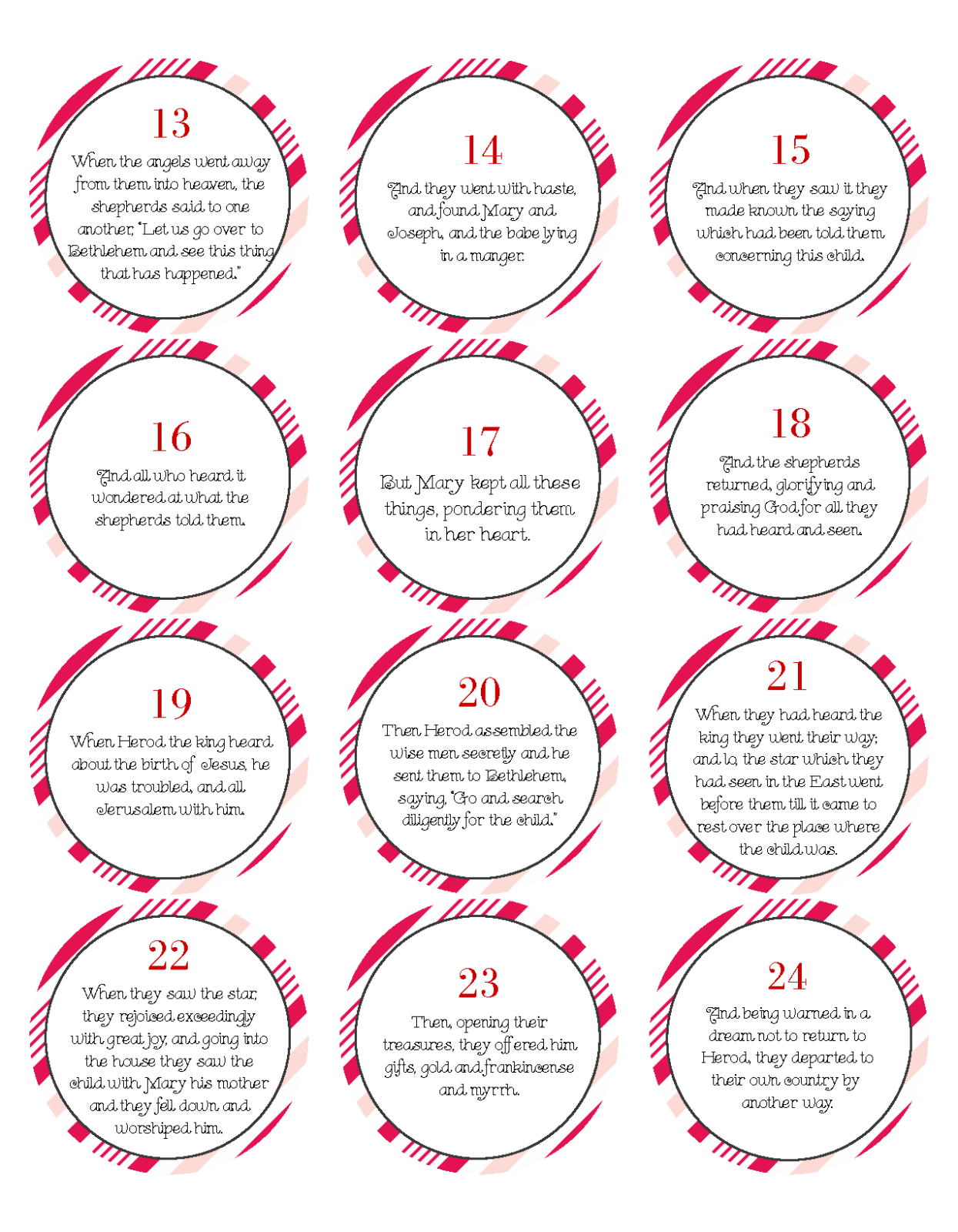 Free Printable Advent Calendar Bible Verses Free Printable Advent Calendar Bible Verses