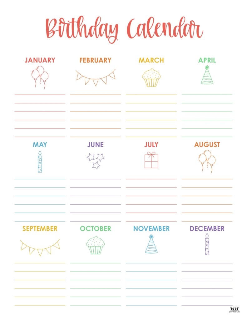 Days To Remember Calendar Printable