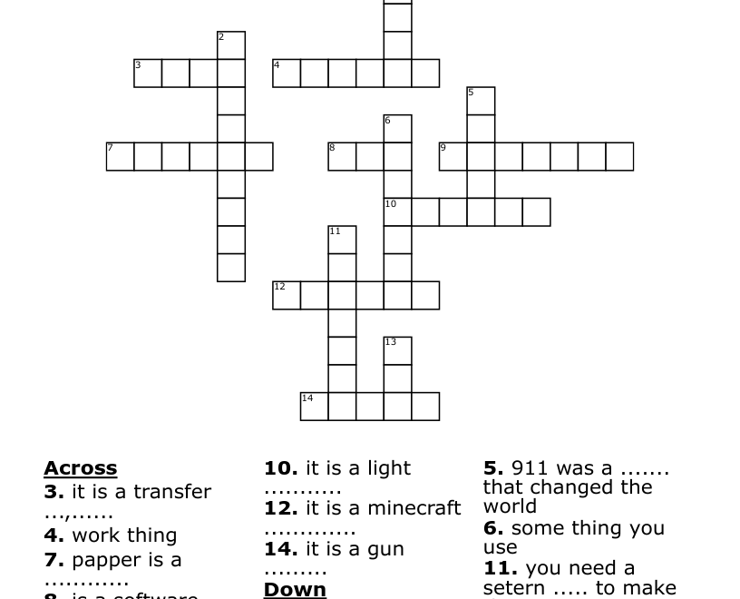 Blank Crossword WordMint