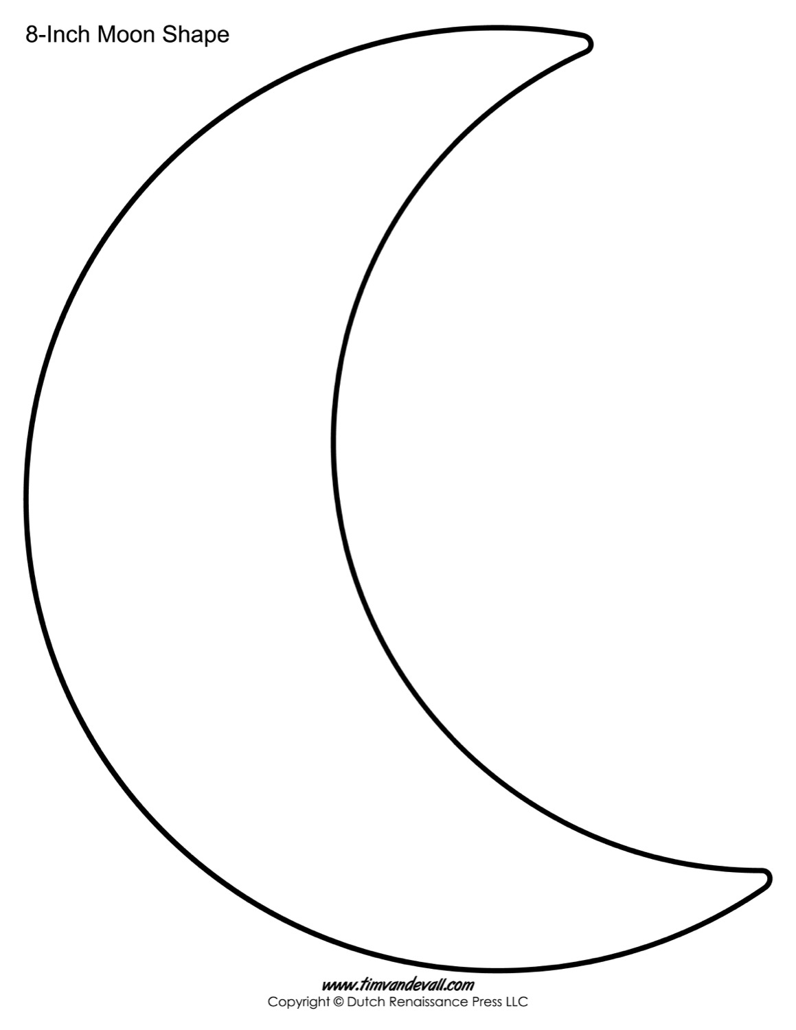 Blank Moon Templates Printable Moon Shapes