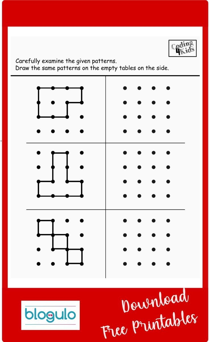 Blogulo Kindergarten Coding Worksheets