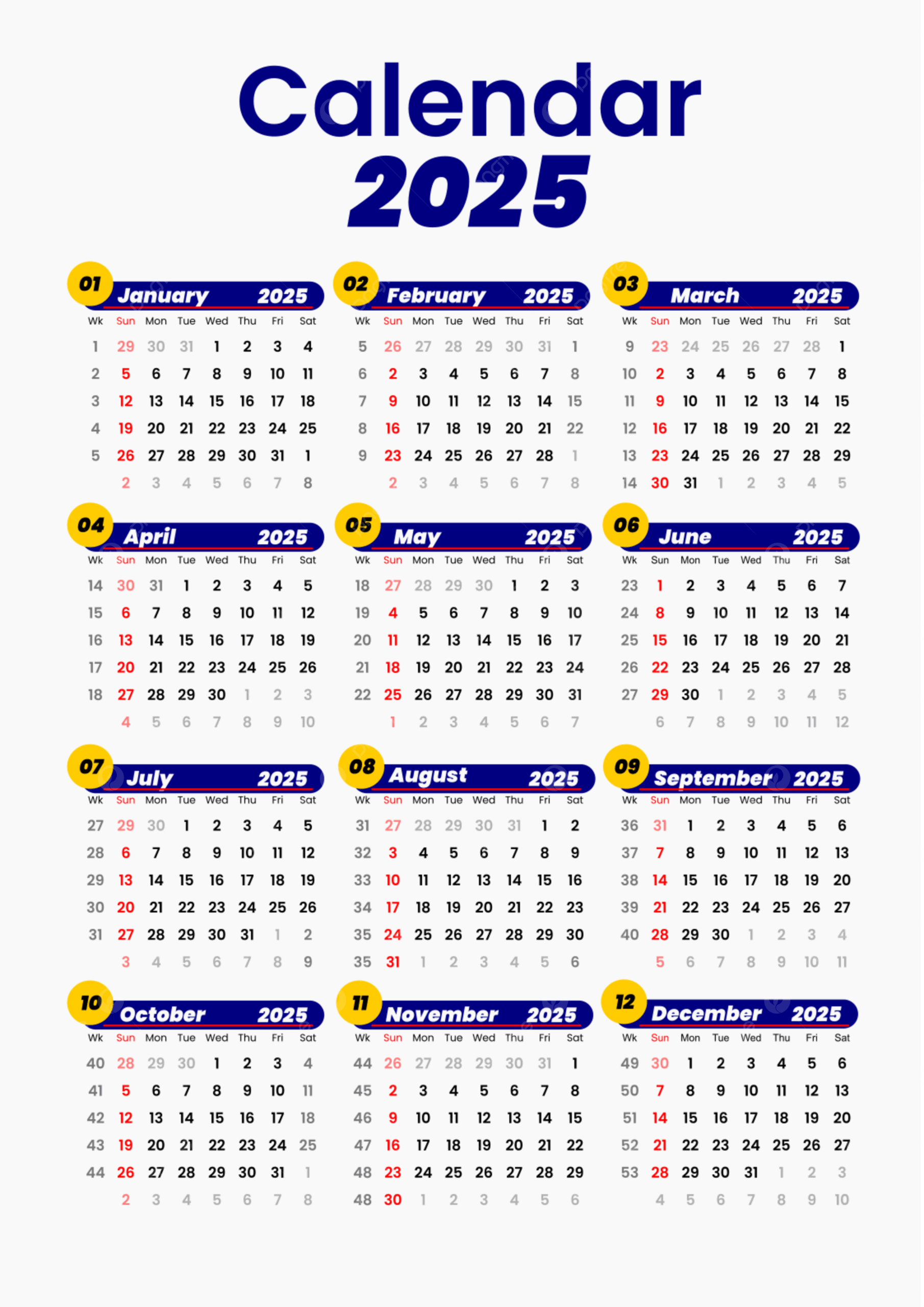 Printable Calendar 2025 Blue Printable Calendar 2025 Blue