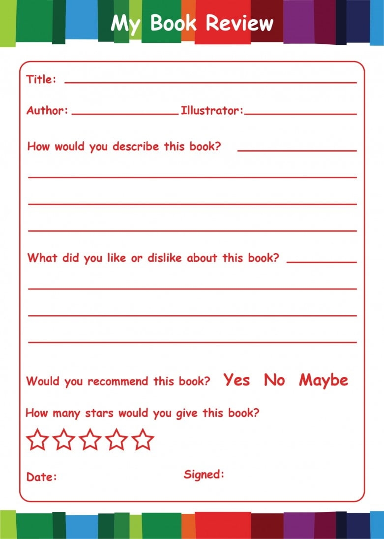 Printable Children Book Template