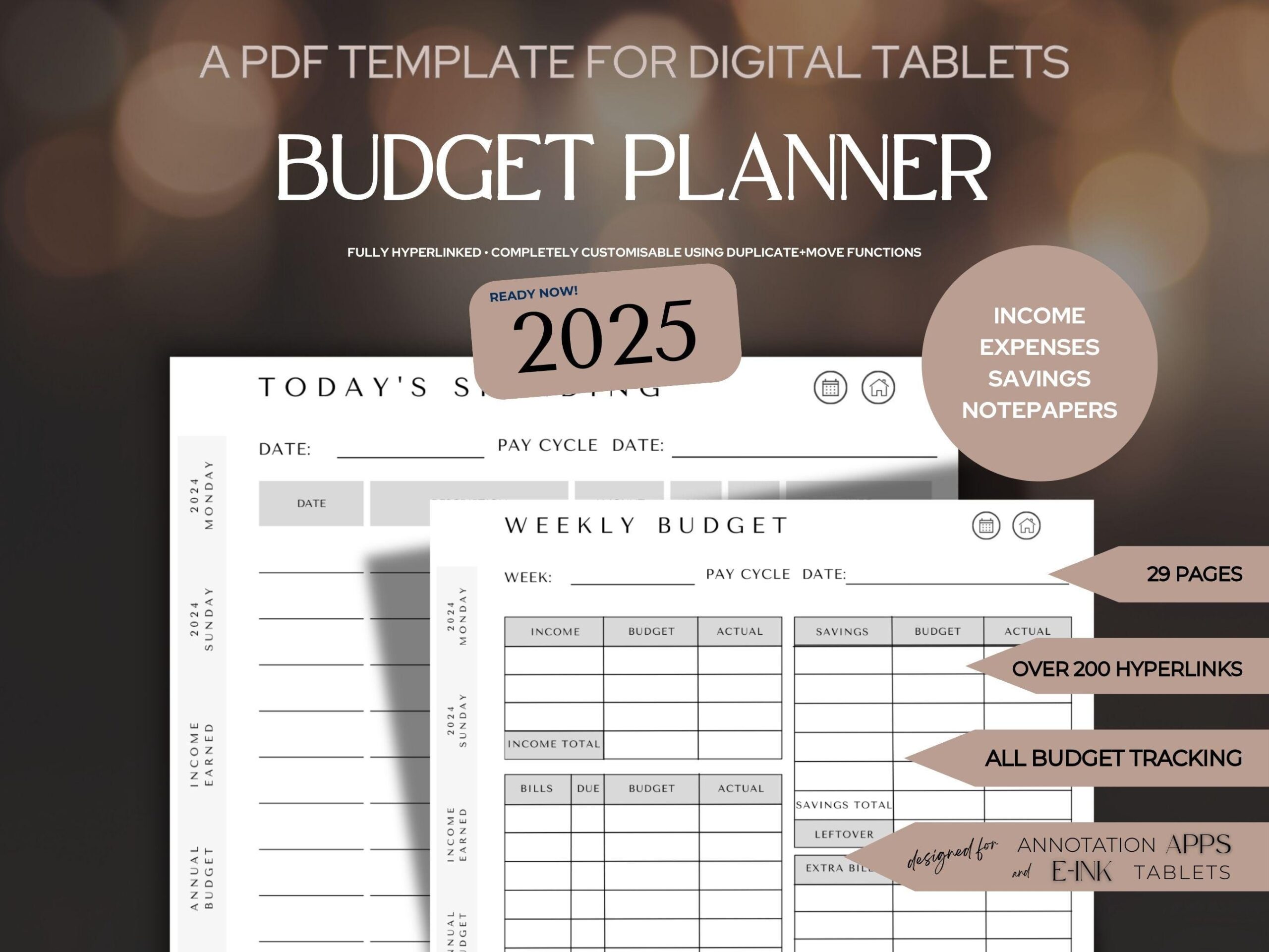 Printable Budget Calendar 2025