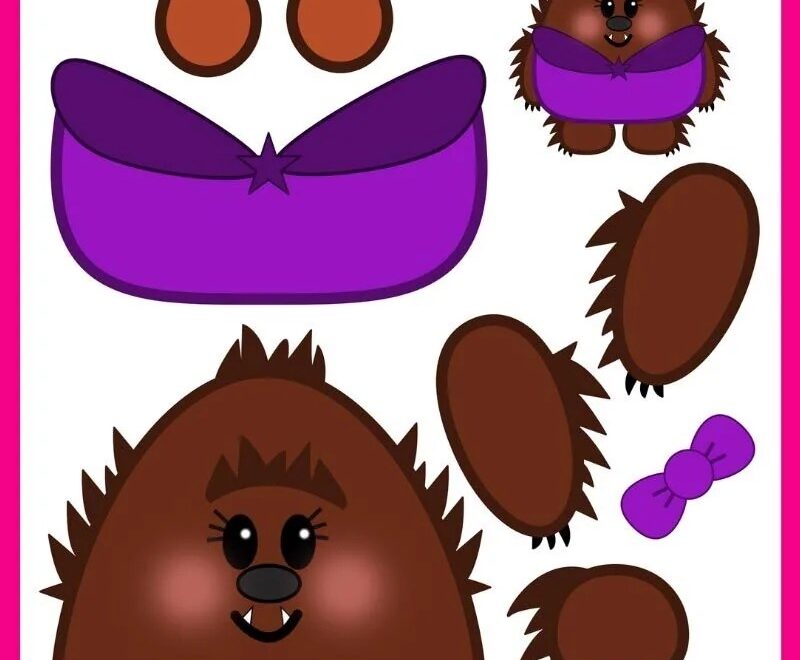 Build A She Wolf Free Printable Halloween Paper Craft For Kids