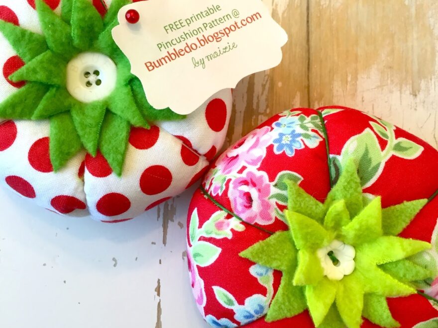 BumbleDo Tomato Pin Cushion Pattern And Free Printable