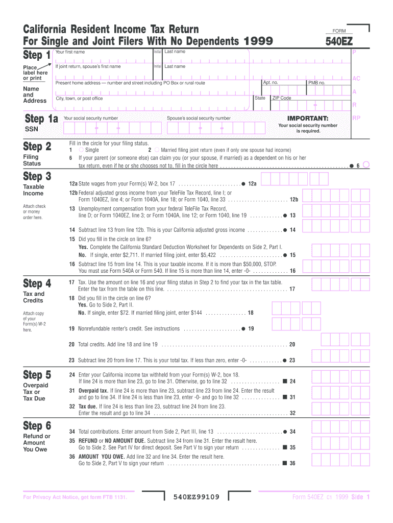 California Tax Forms For 2025 Filing Printable