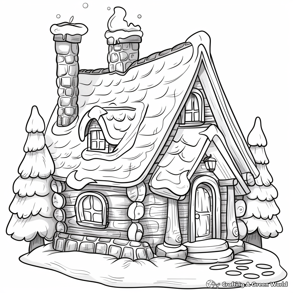Cabin Coloring Pages Free Printable 