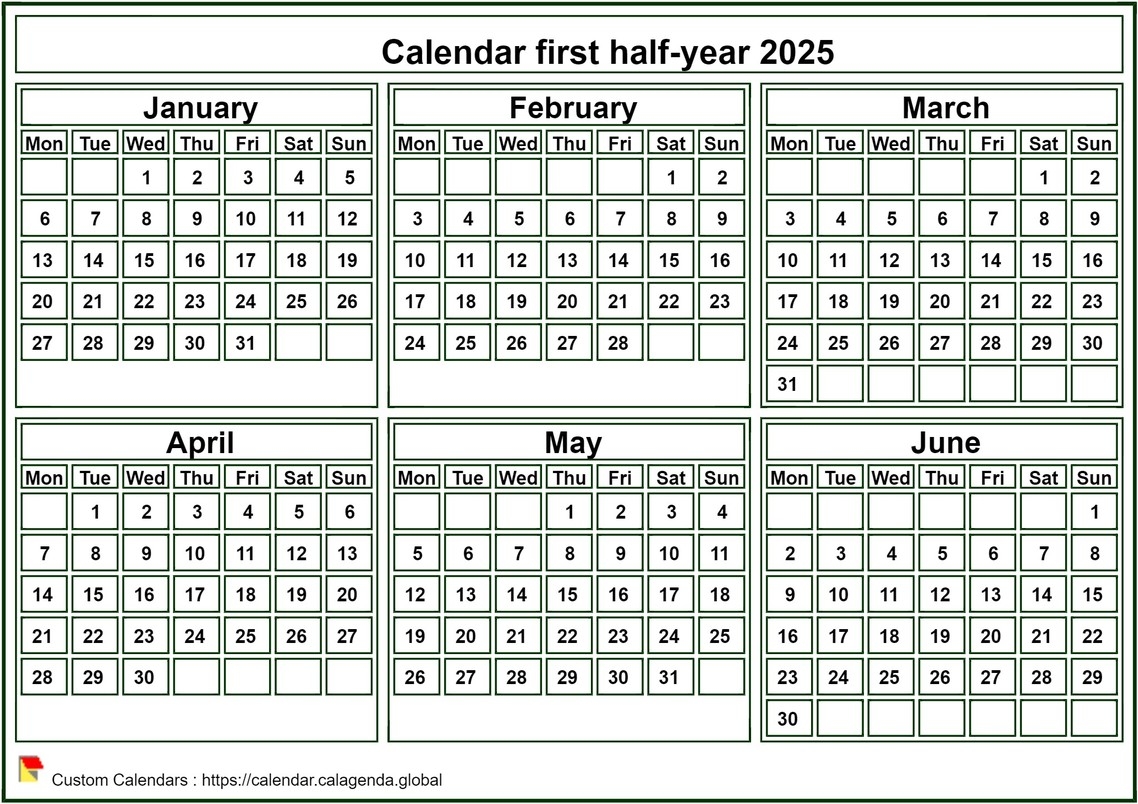 Mini Calendars 2025 Printable