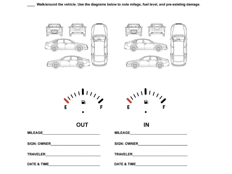 Car Inspection Form Etsy