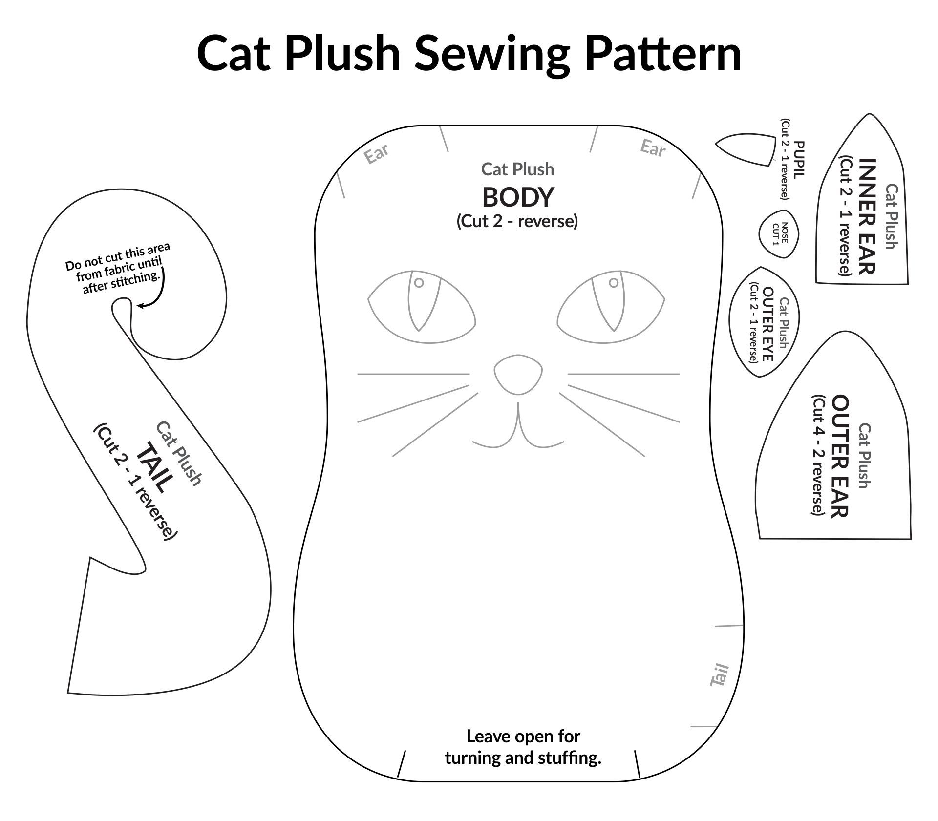 Cat Plush Pattern 2025