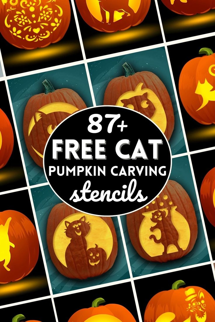 Cat Pumpkin Carving Stencils Pumpkin Carving Cat Pumpkin Carving Pumpkin Carving Patterns