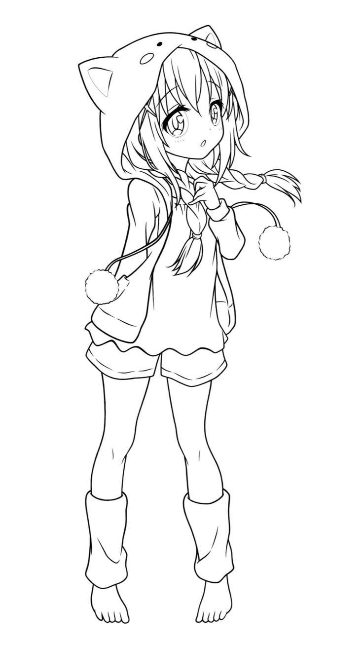 Anime Girl Coloring Pages Printable