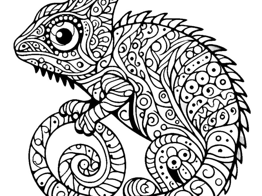 Chameleon Coloring Page