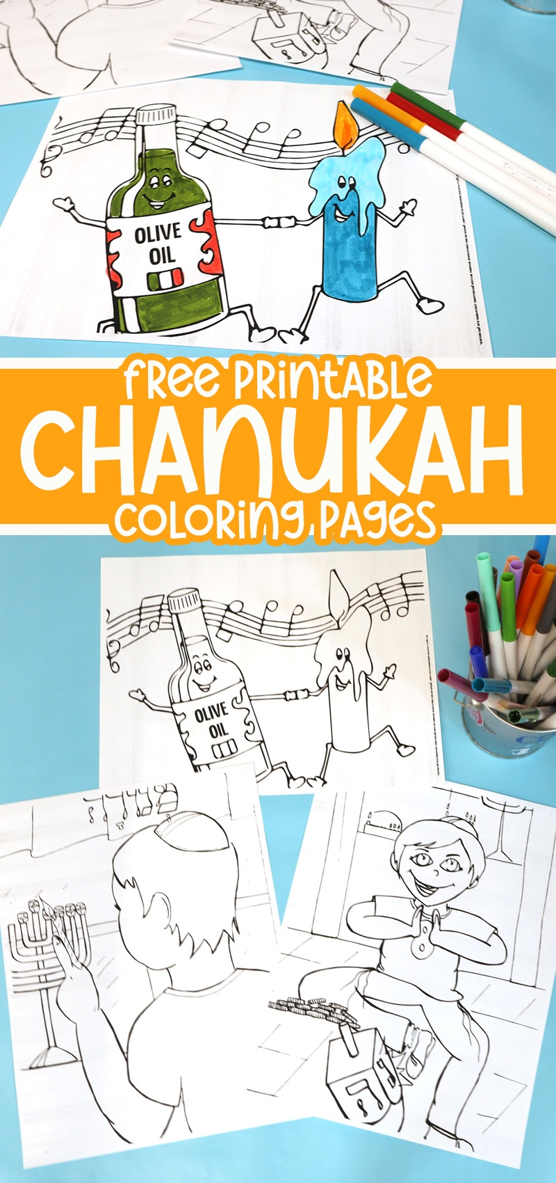 Chanukah Coloring Pages Jewish Moms Crafters