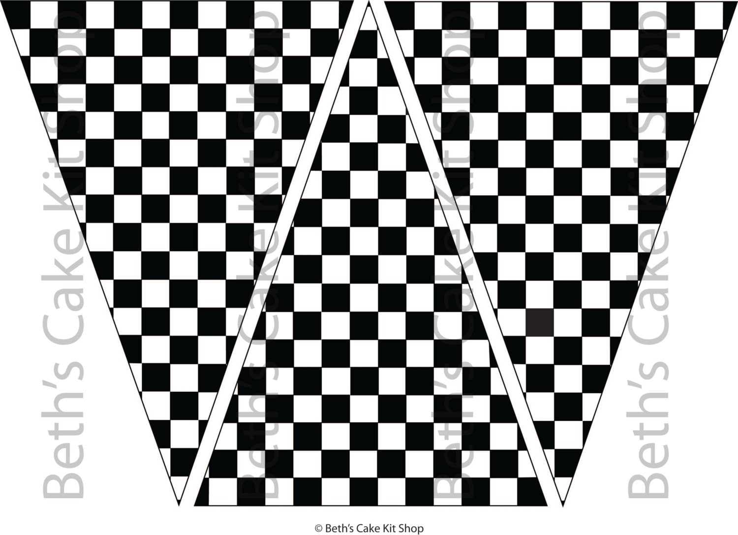 Checkered Flag Bunting Banner Download Party Backdrop Etsy