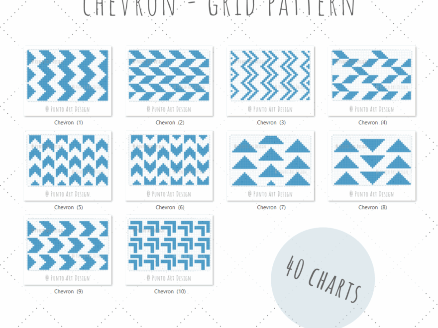Chevron Design Chart Free Grid Pattern Punto Art Design
