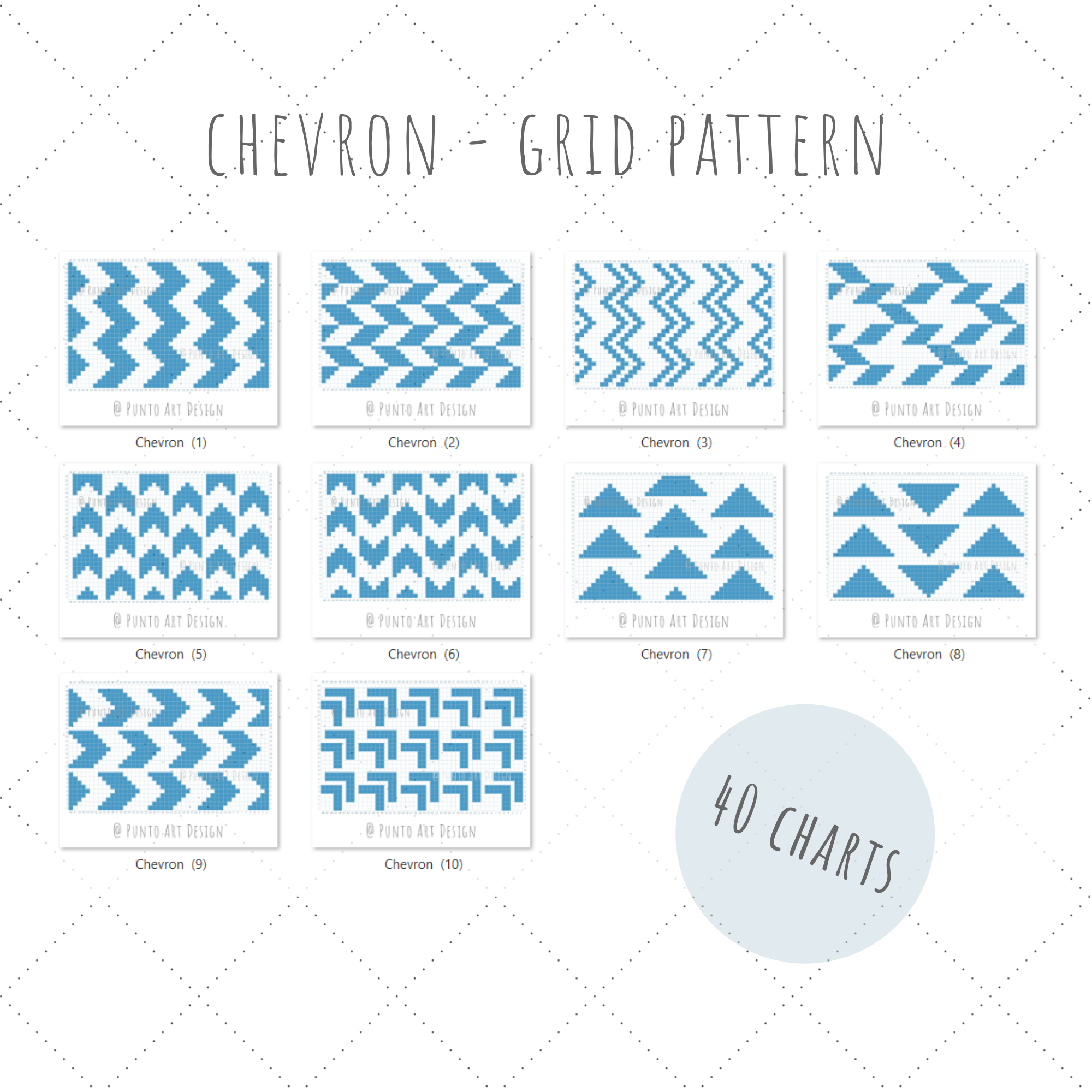 Chevron Design Chart Free Grid Pattern Punto Art Design